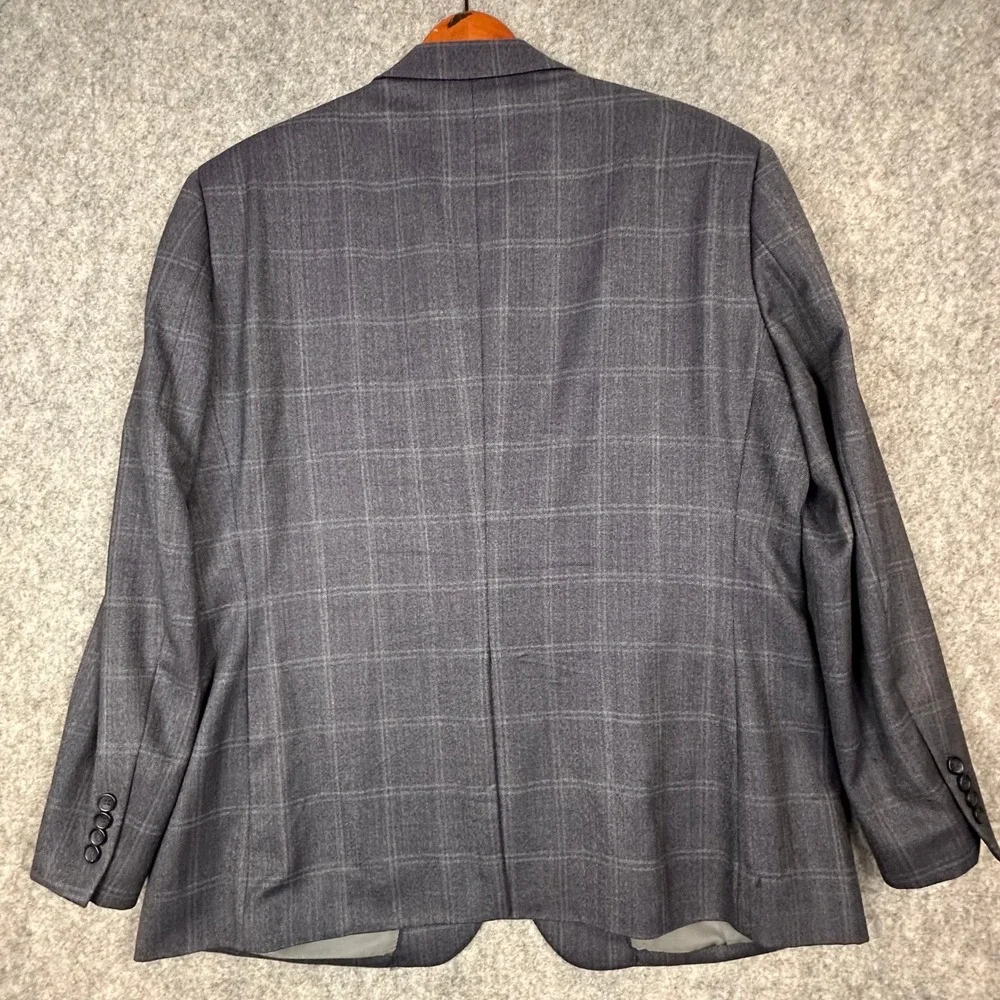 Joseph & Feiss Sport Coat Mens 44S Gray Gold Wool Classic Fit Herringbone Blazer